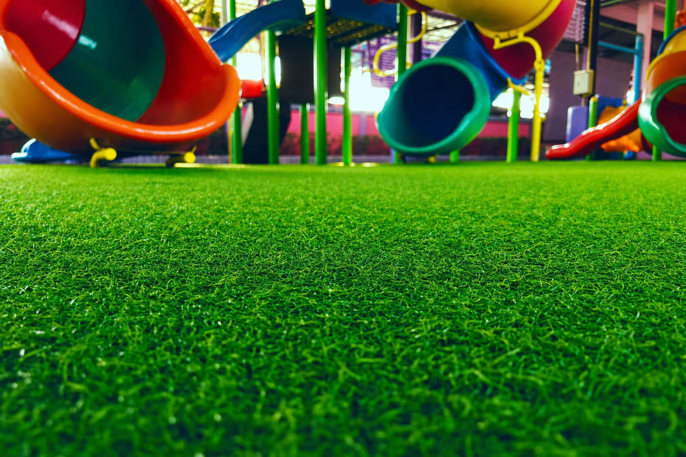 Turf for playgrounds